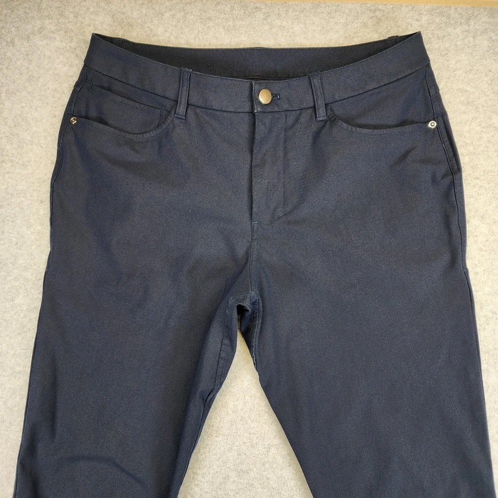 Lululemon ABC Pants Slim Fit 5 Pocket Warpstreme Men's 31x27 Chino Blue LM5AQRS